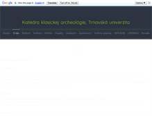 Tablet Screenshot of klasarch.truni.sk